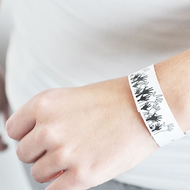 Armbånd  Tyvek Standard motiv (min 500 stk)