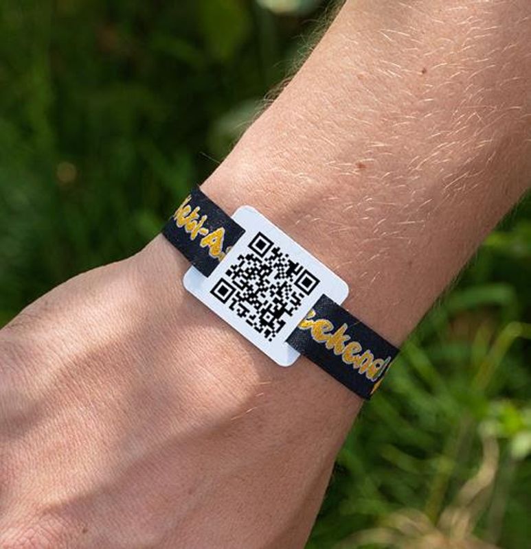 Armbånd tekstil RFID/NFC og  trykk 100stk
