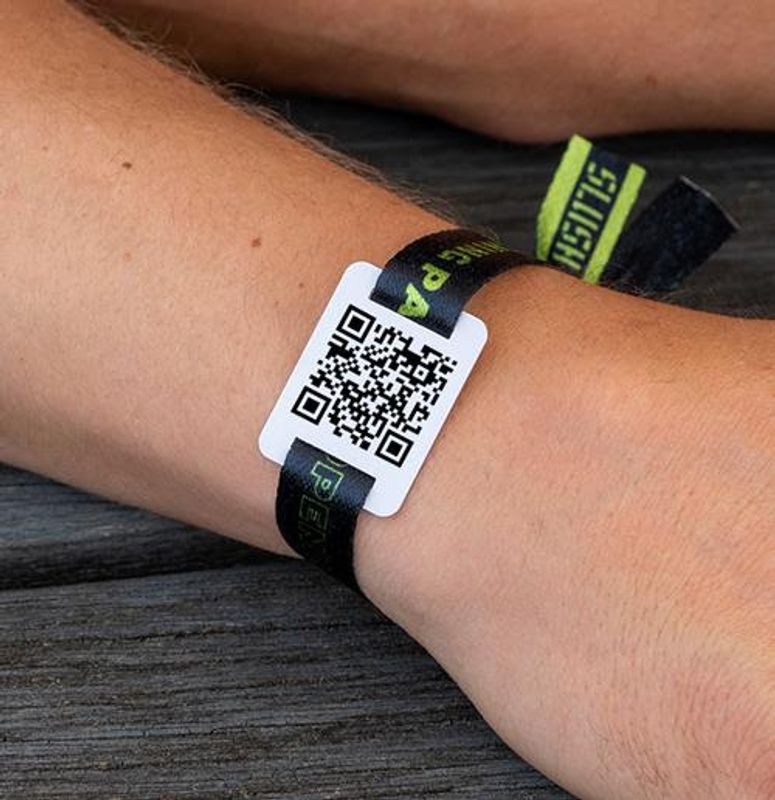 Armbånd tekstil RFID/NFC og  trykk 100stk