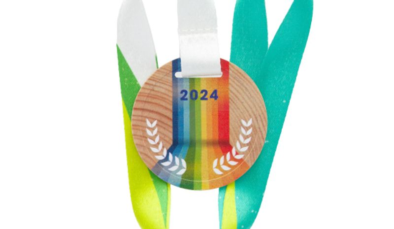 Medalje treverk print (min 50 stk)