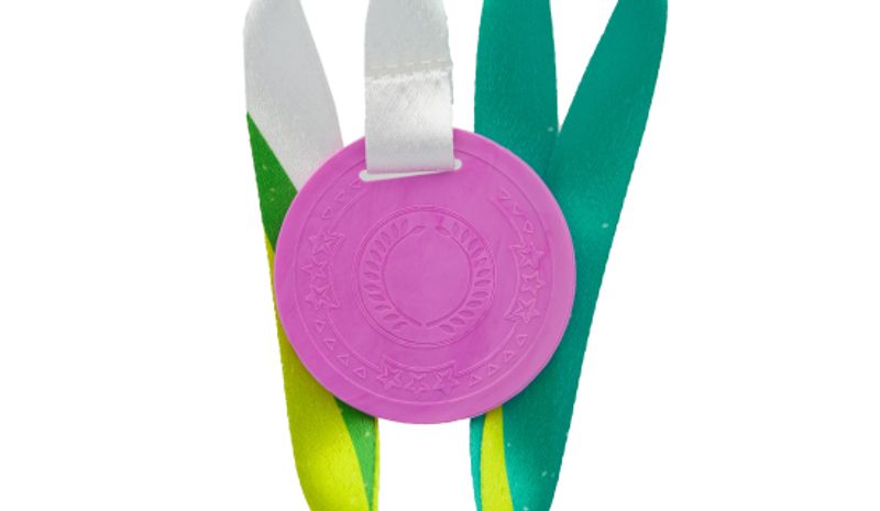 Medalje av Tyggegummi preget (min 500 stk)