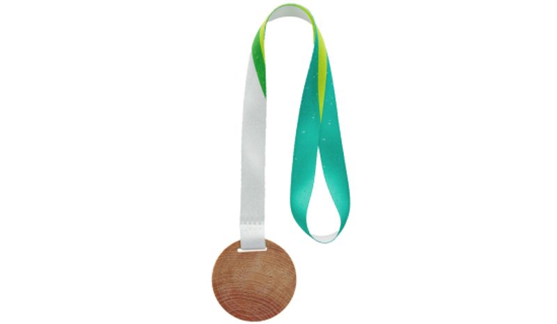 Medalje Treverk preget (min 500 stk)