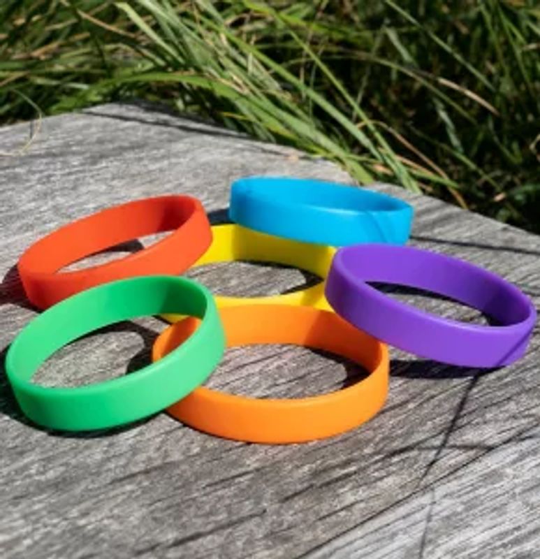Armbånd silikon uten trykk 50 stk